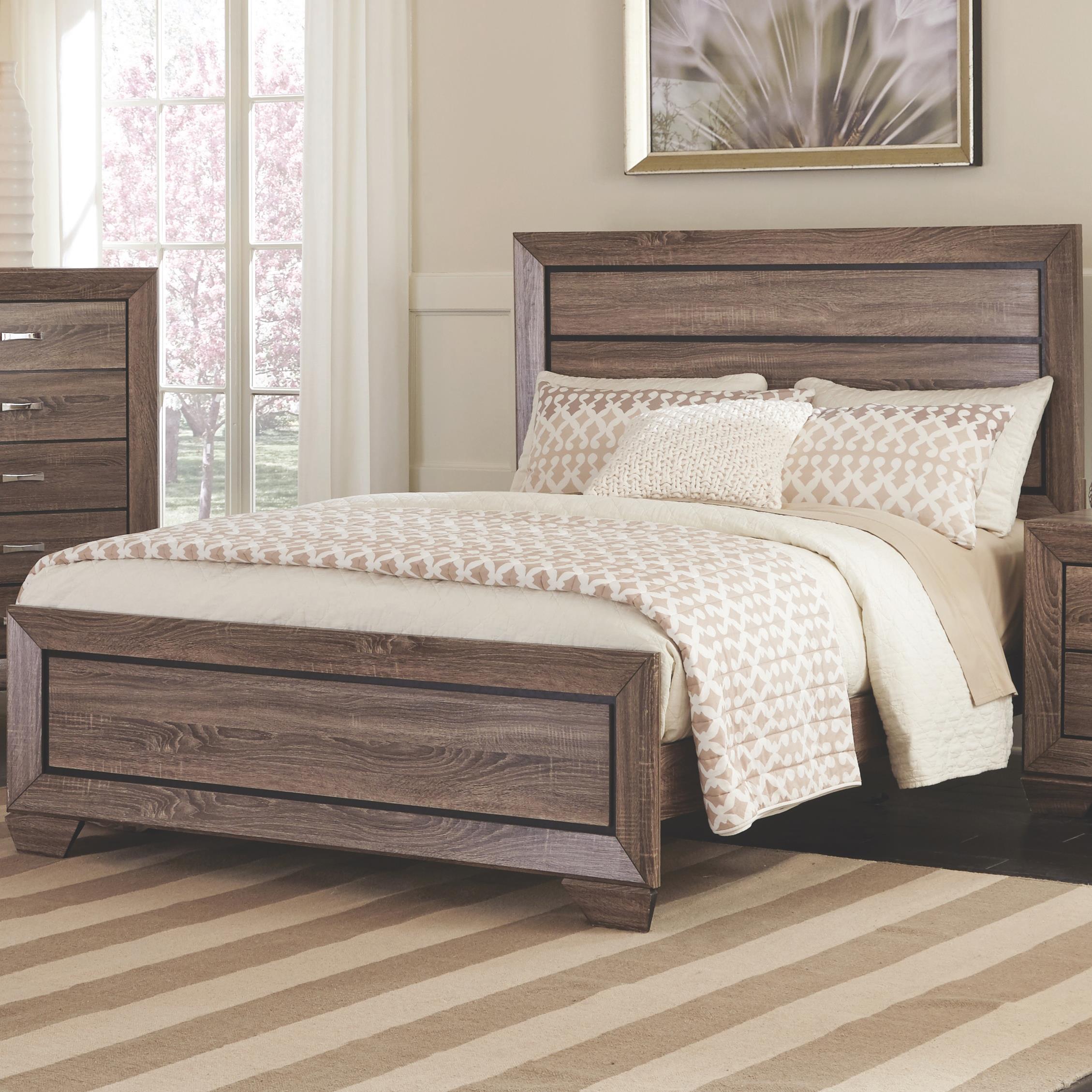 Coaster Kauffman Queen Bed with Panel Design Value City Furniture